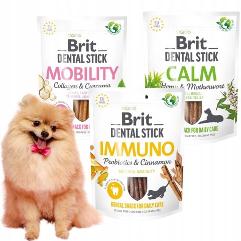 Brit Dental Stick 3 Smaki CALM IMMUNO MOBILITY