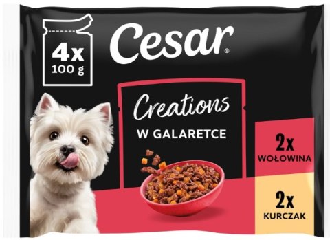 Cesar 100gx4 sasz woł/kurczak/gal NEW