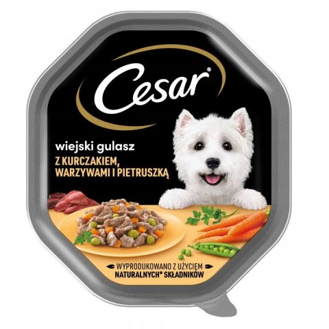 Cesar Wiejski Gulasz Karma Mokra dla Psa Kurczak Warzywa 12x150g