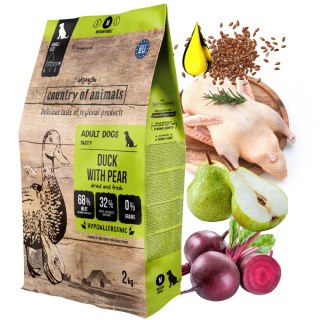 Country of Animals Dog Dry Food Duck with Pear 2kg