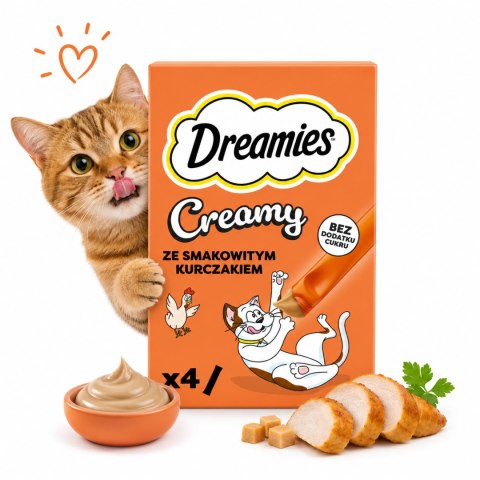 DREAMIES CREAMY KURCZAK 4X10G