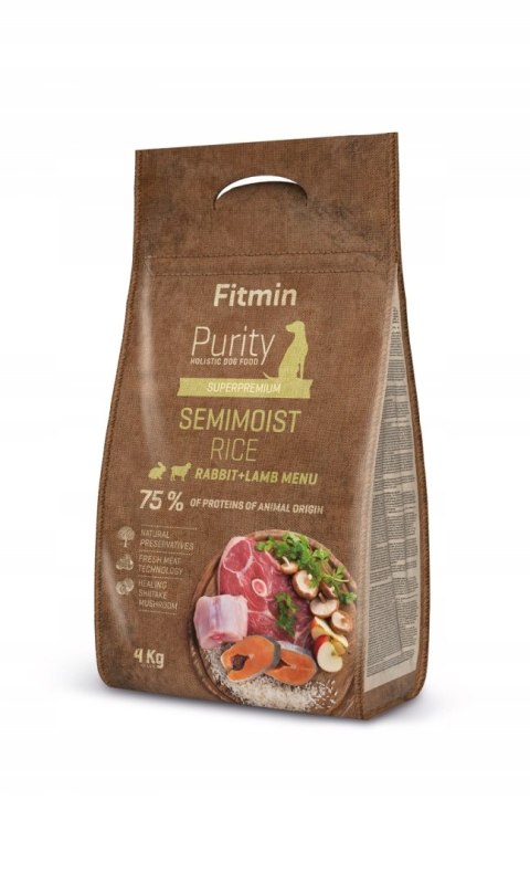 FITMIN PURITY RICE Semimoist Rabbit & Lamb 4kg półmiekka dla psa