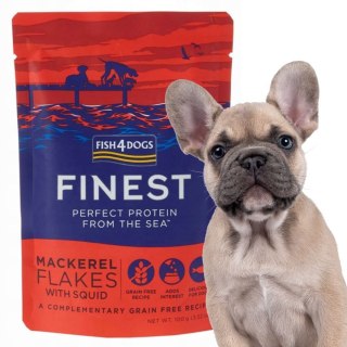 Fish4Dogs Finest Mackerel FLAKES with Squid 100 g