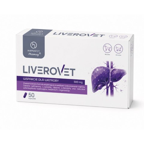 HIPPOVET PHARMACY LIVEROVET 50 KAPSUŁEK - wsparcie wątroby