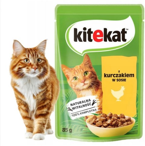 Karma mokra Kitekat saszetka 85 g kurczak w sosie