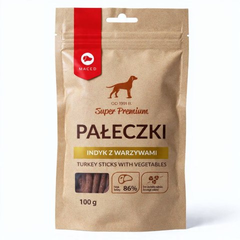 MACED SP PAŁECZKI INDYK Z WARZYWAMI 100G