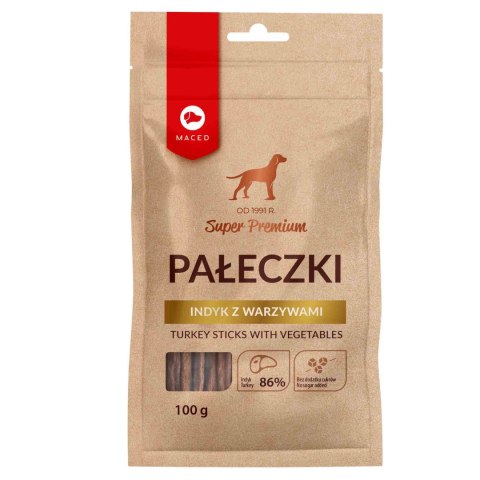 MACED SP PAŁECZKI INDYK Z WARZYWAMI 100G