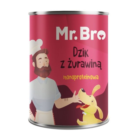 Mr. Bro Pies Dzik z Żurawiną Puszka 800g