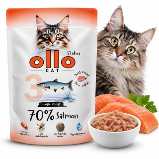 OLLO CAT - Łosoś 85g Nr 3 - MOKRA KARMA DLA KOTA