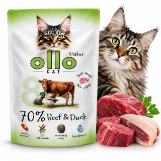 OLLO CAT Wołowina i Kaczka 85 g Nr 8 - Mokra Karma dla Kota 70% Mięsa