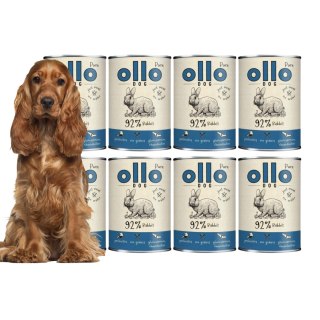 Ollo Pure Królik 8x400g monoproteinowa karma mokra karma dla psa bezzbożowa
