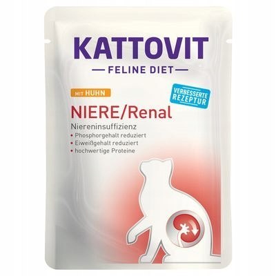 PAKIET KATTOVIT NIERE RENAL KARMA DLA KOTÓW MIX SMAKÓW 60x85g