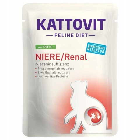 PAKIET KATTOVIT NIERE RENAL KARMA DLA KOTÓW MIX SMAKÓW 60x85g