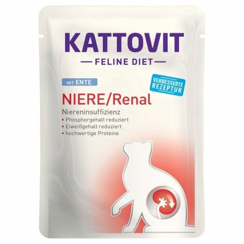 PAKIET KATTOVIT NIERE RENAL KARMA DLA KOTÓW MIX SMAKÓW 60x85g