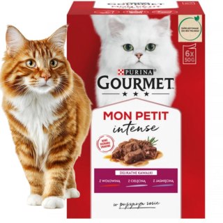 PURINA GOURMET Mon Petit ulubione smaki kota 6x50g wołowina cielęcina jagnięcina