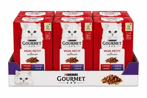 PURINA Mon Petit wołowina jagnięcina cielęcina saszetki dla kota 36x50g