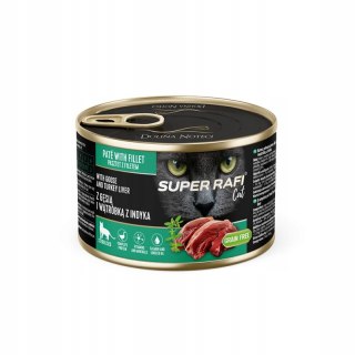 Super Rafi Cat Karma dla kotów sterylizowanych z gęsią i wątróbką z indyka 185 g
