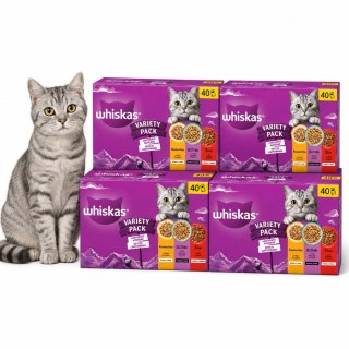 WHISKAS Variety Pack mokra karma dla kota w sosie i galaretce 160x85