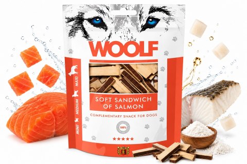 WOOLF SOFT SANDWICH OF SALMON 100G SMACZKI z łososia
