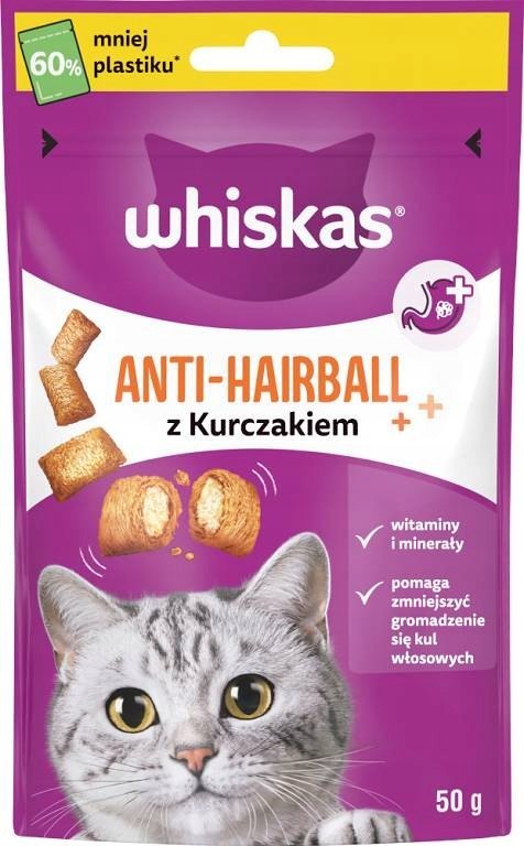 Whiskas Hairball odkłaczające ZESTAW dla kota op. 5x40g