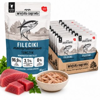 Wiejska Zagroda Karma mokra dla kota Fileciki Tuńczyk 12X85g