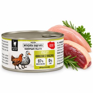 Wiejska Zagroda Karma mokra dla kota Handmade fillets Kurczak z kaczką (dorosły) 70g