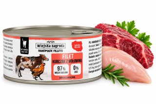 Wiejska Zagroda Karma mokra dla kota Handmade fillets Kurczak z wołowiną (dorosły) 70g