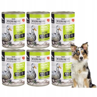 Wiejska Zagroda Karma mokra dla psa Monobiałkowa Kaczka (dorosły) 6x400g