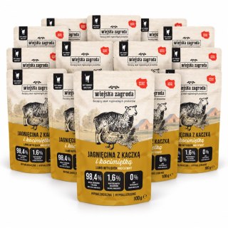 Wiejska Zagroda saszetki mokra karma Jagnięcina z kaczką 100g 1,2kg