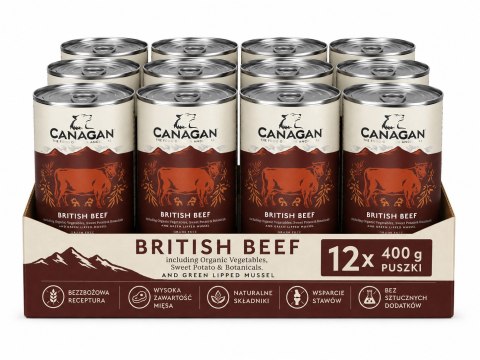 ZESTAW Canagan Beef Stew 12X400g Karma Mokra dla Psa Wołowina Bezzbożowa