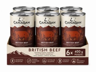 ZESTAW Canagan Beef Stew 6X400g Karma Mokra dla Psa Wołowina Bezzbożowa