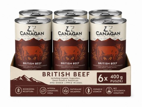 ZESTAW Canagan Beef Stew 6X400g Karma Mokra dla Psa Wołowina Bezzbożowa