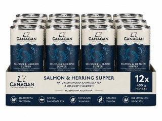 ZESTAW Canagan Salmon & Herring 12X400g Karma Mokra dla Psa Bezzbożowa