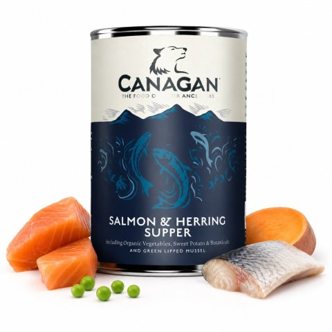 ZESTAW Canagan Salmon & Herring 12X400g Karma Mokra dla Psa Bezzbożowa