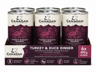 ZESTAW Canagan Turkey & Duck 6X400g Karma Mokra dla Psa Indyk Kaczka 2,4KG