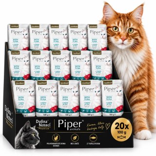 ZESTAW Dolina Noteci PIPER CAT STERILISED Tuńczyk 20X100 g KASTRAT