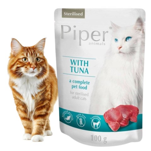 ZESTAW Dolina Noteci PIPER CAT STERILISED Tuńczyk 40X100 g KASTRAT