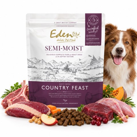 ZESTAW EDEN Country Feast 2X2 kg półwilgotna karma dla psa kaczka jagnięcina królik