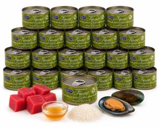 ZESTAW Fish4Cats Filety Tuńczyk z Omułkiem Zielonowargowym 20x70g dla Kota