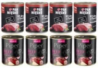 ZESTAW MIX PAN MIĘSKO SUPER RAFI DLA PSA 8x800 MIX SMAKÓW WIEPRZOWINA