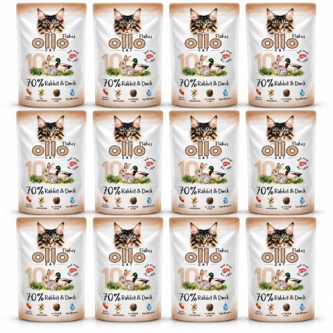ZESTAW OLLO CAT Królik i Kaczka 85 g Nr 10 - Mokra Karma dla Kota 70% Mięsa