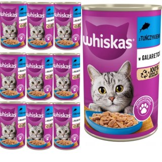 ZESTAW WHISKAS Adult puszka 12X400g Tuńczyk karma GALARETKA