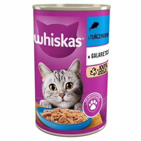 ZESTAW WHISKAS Adult puszka 12X400g Tuńczyk karma GALARETKA