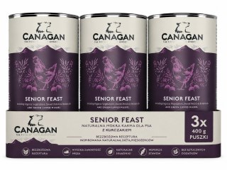 Zestaw Canagan Senior Feast 3X400g Karma Mokra dla Starszego Psa Bezzbożowa