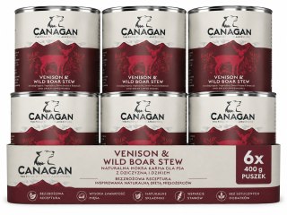 Zestaw Canagan Venison & Wild Boar 6x400g Karma Mokra dla Psa Dziczyzna