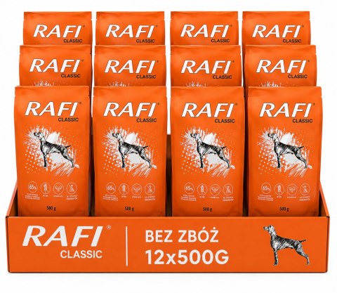 Zestaw Dolina Noteci Rafi Classic 12x500g bezzbożowa karma mokra dla psa
