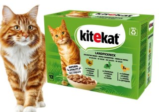 Zestaw KITEKAT SASZETKI dla kota z królikiem i drobiem w sosie 48x85 g