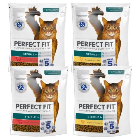 Zestaw PERFECT FIT STERILE PAKIET PRÓBNY DLA KOTA DOROSŁEGO 4X750G