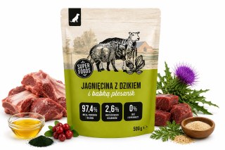 Zestaw Wiejska Zagroda Jagnięcina z Dzikiem Karma Mokra dla Psa 6x500g
