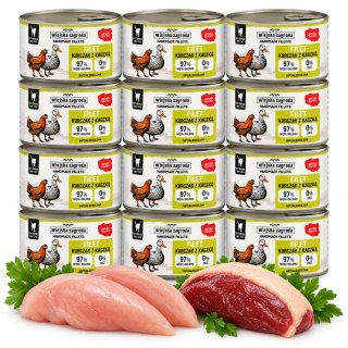 Zestaw Wiejska Zagroda Karma mokra dla kota fillets Kurczak z kaczką 12x70g